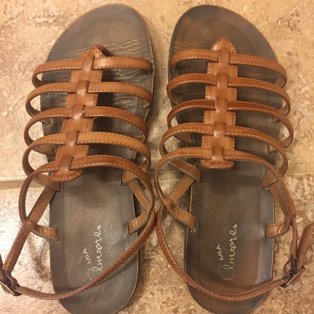 Tan leather sandals