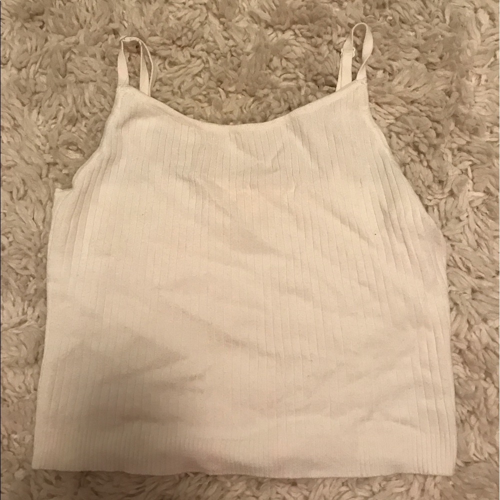 White ribbed tank top