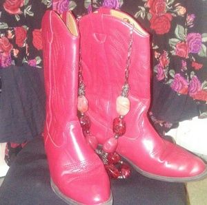 Girls Red Cowboy Boots