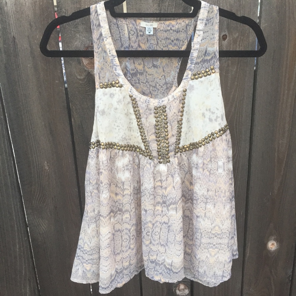 URBAN OUTFITTERS ECOTE BEADED BLOUSE TOP SZ M