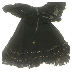 Adorable off-shoulder frill dress