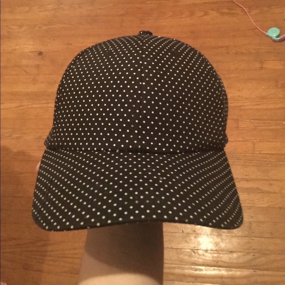 Black and White Polka Dot Hat