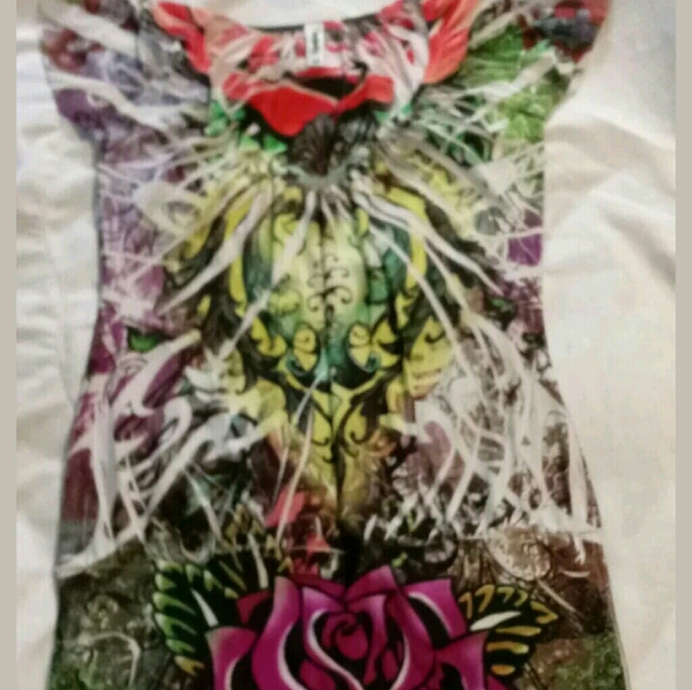 Wurl Women's Tunic, size M, multi colors free spir