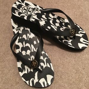 Tory Burch wedge flip flops