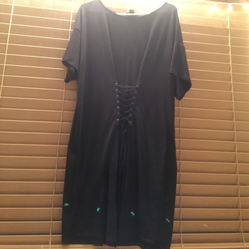F21 corset tie cotton dress