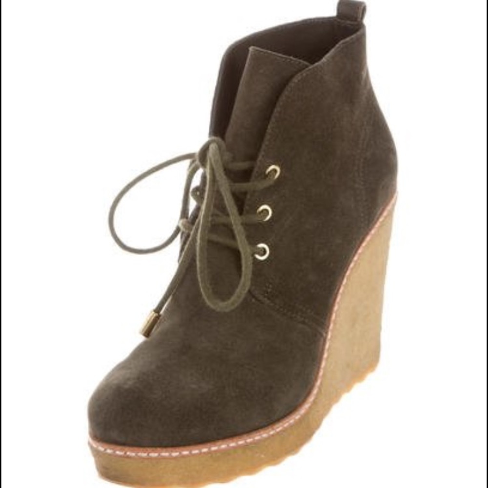TORY BURCH SUEDE WEDGE BOOTS