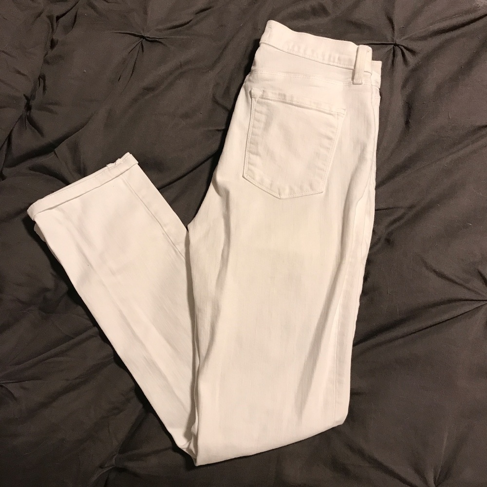 J Brand Rail Skinny Jeans in Blanc