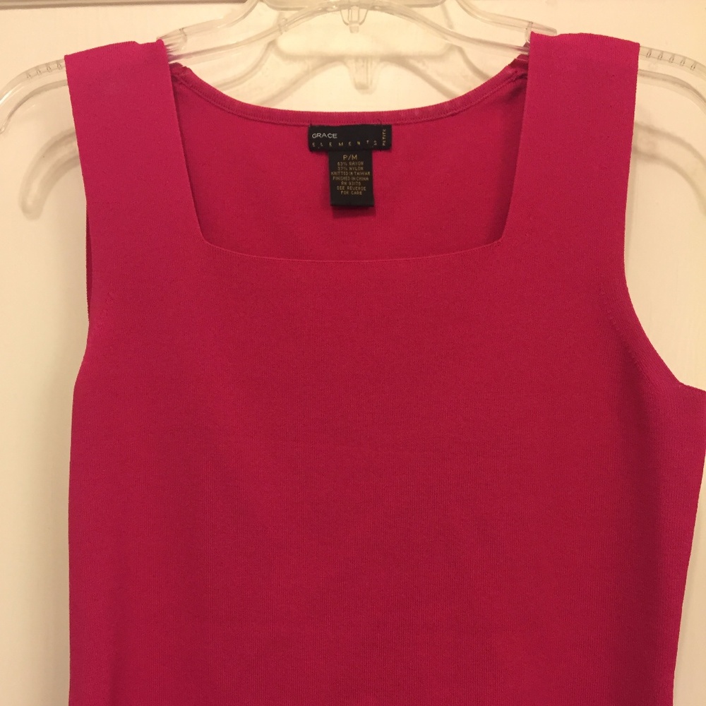 Women's hot pink Tank Top