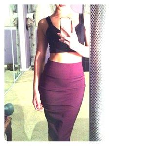 Dusty Rose Bandage Pencil Skirt