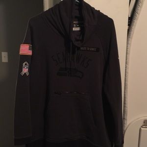 Nike Seahawks cowl neck hoodie Sz XL
