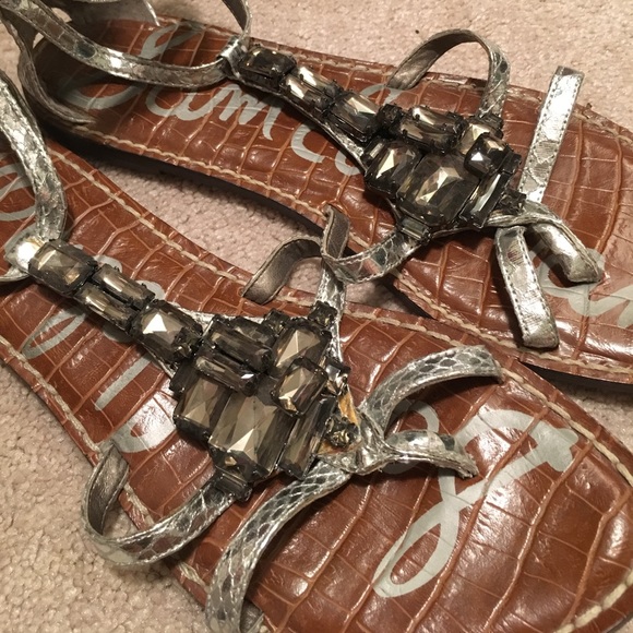 Sam Edelman Hudson silver gem crystal sandals - Picture 2 of 5