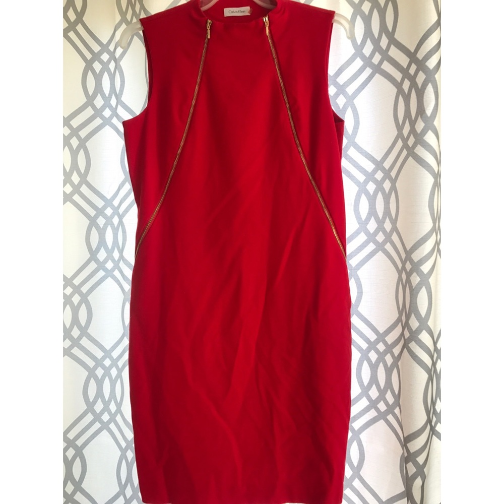 Calvin Klein Red Mid Length Dress
