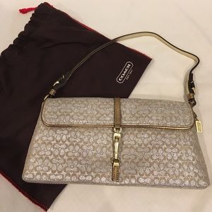 Coach silver and gold evening bag like new