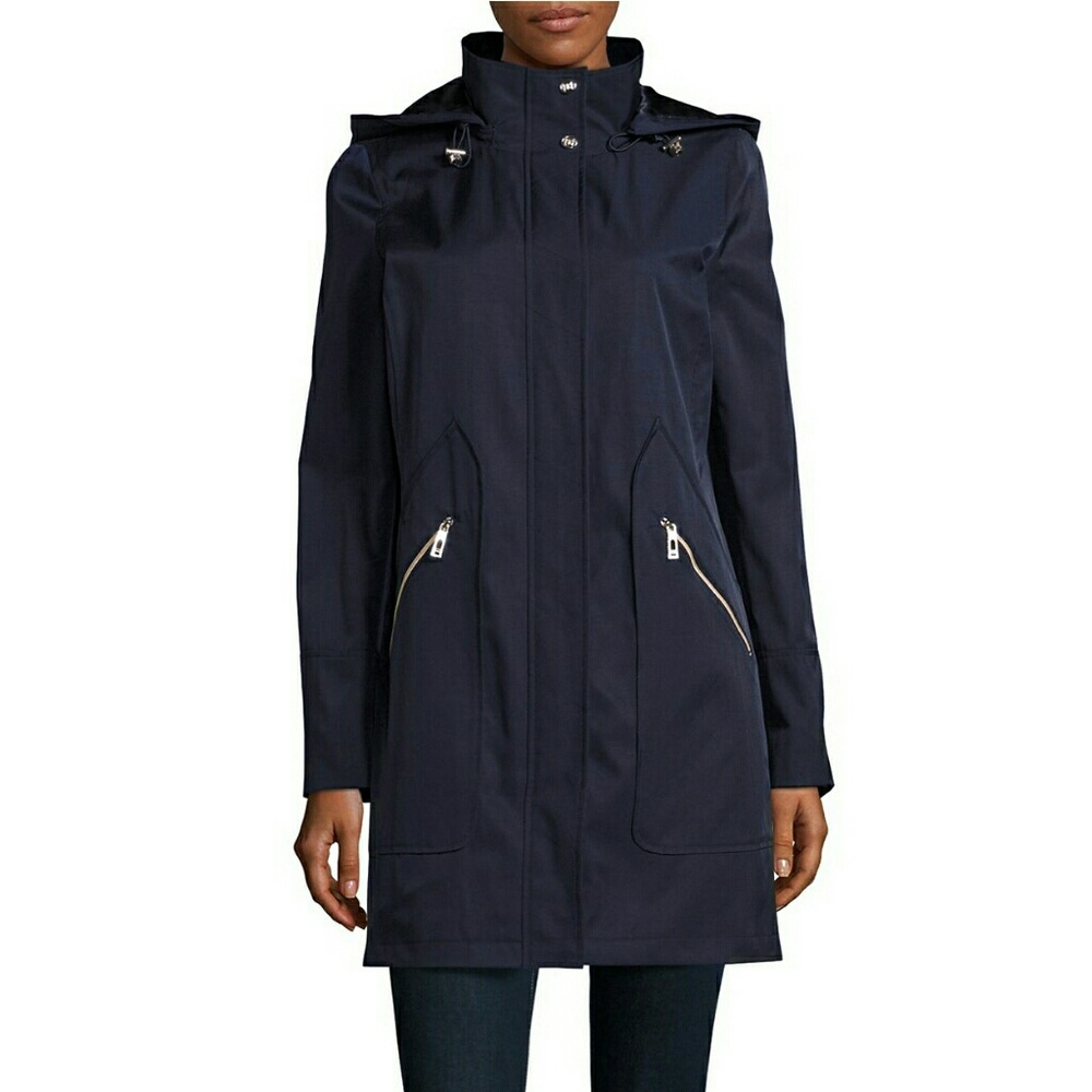 New! Ivanka Trump Zip-Front Hooded Anorak Jacket