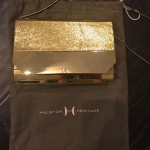 Gold Cross body Clutch