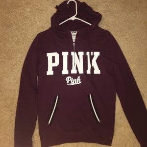 PINK vs Maroon Quarter Zip