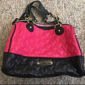 Betsy Johnson quilted pink bag