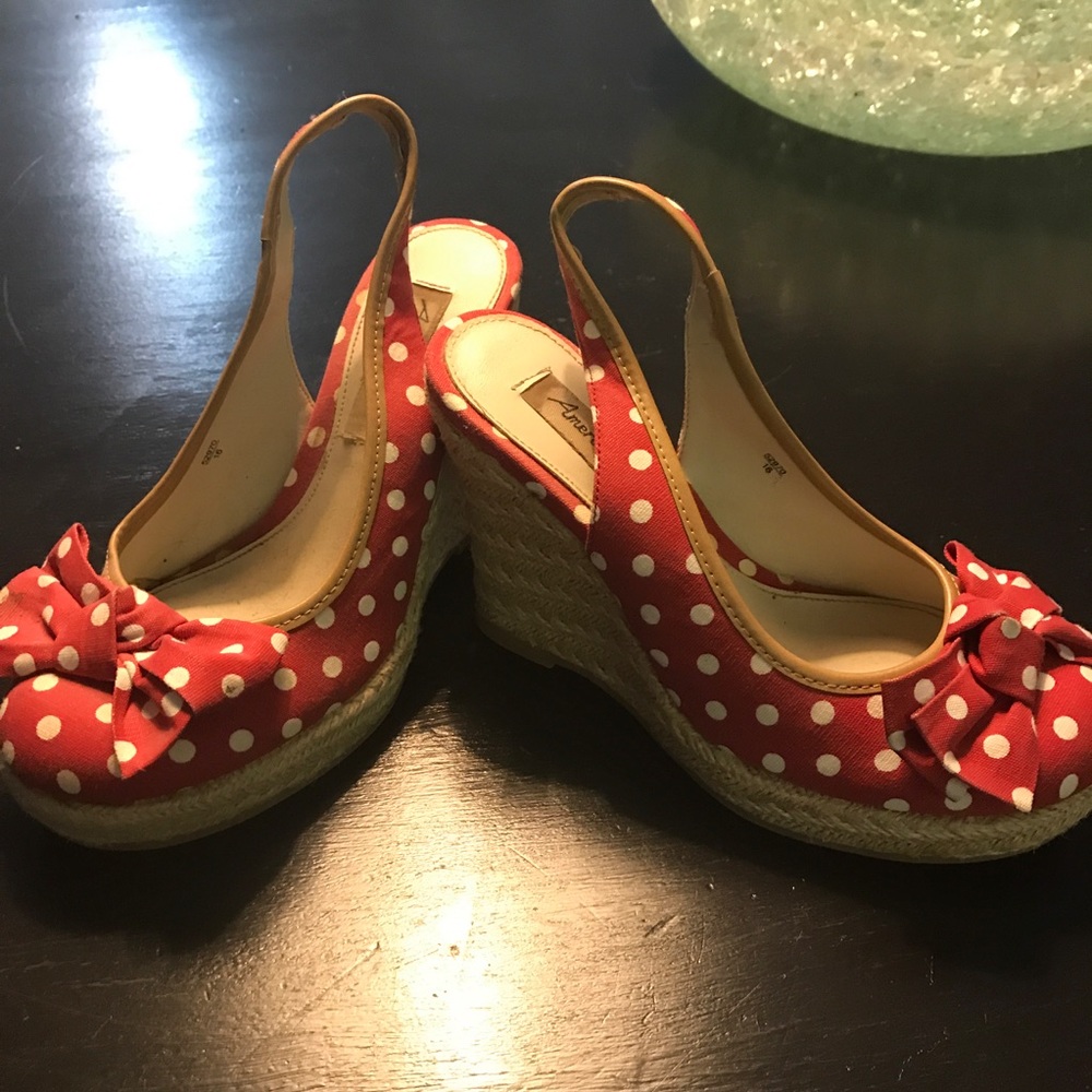 Red Polka Dot Wedges