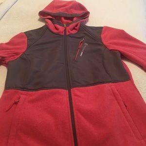 Pink & Gray fleece jacket