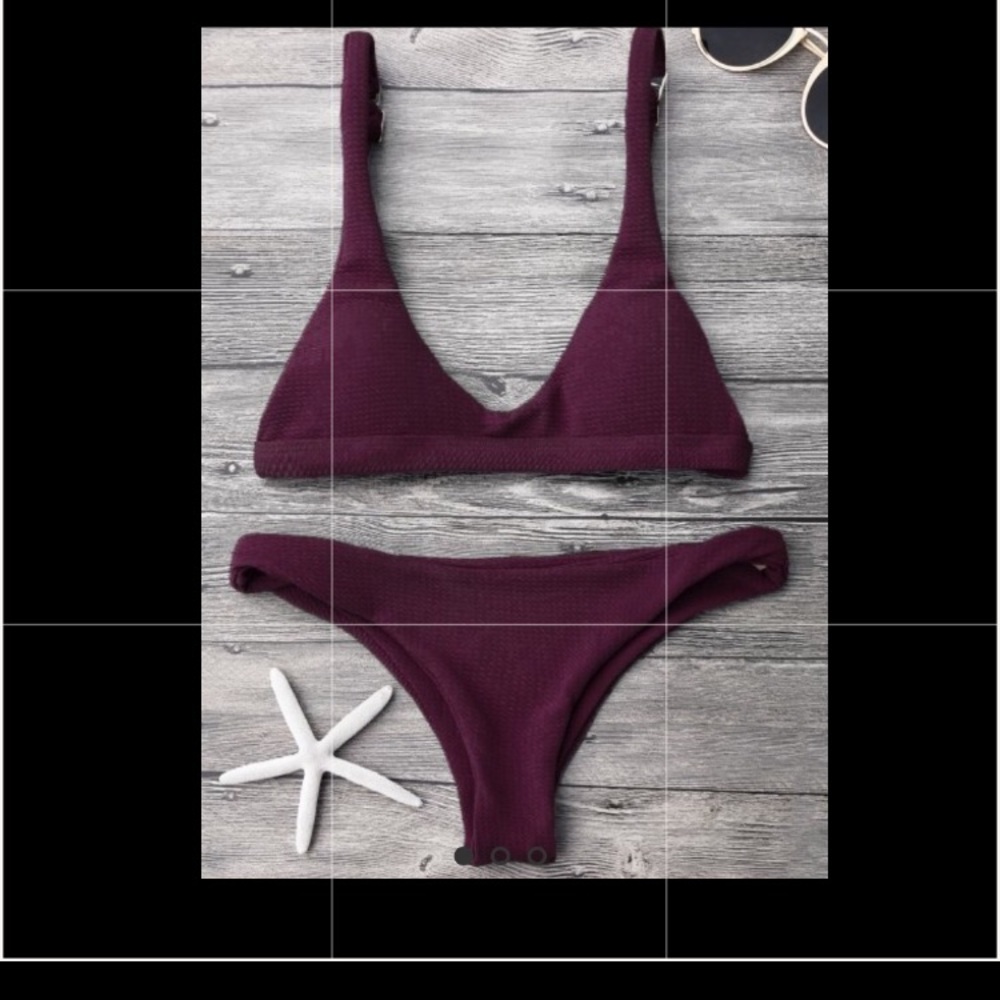 Burgundy bikini
