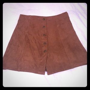 XHILARATIAN || Faux Suede Button Down Skirt!