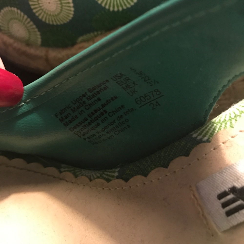 Green Patterned Wedges - Picture 3 of 3