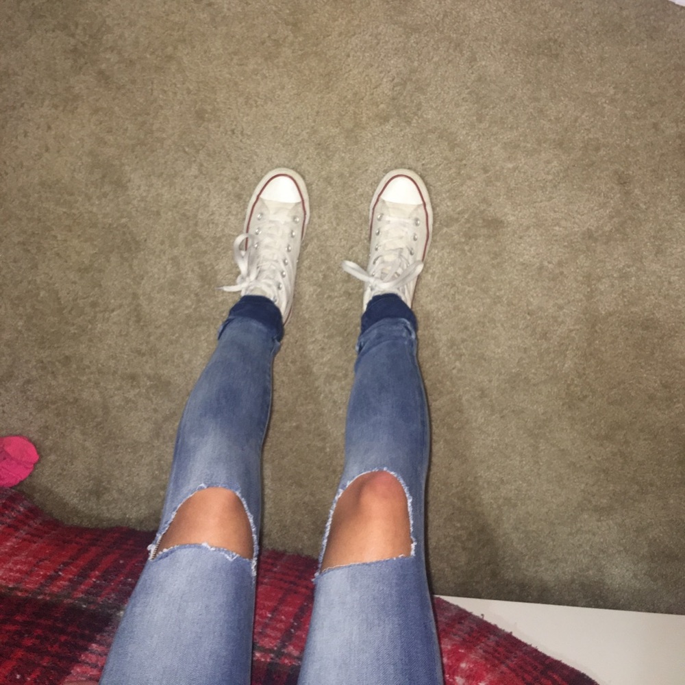 White High Top Converse Shoe