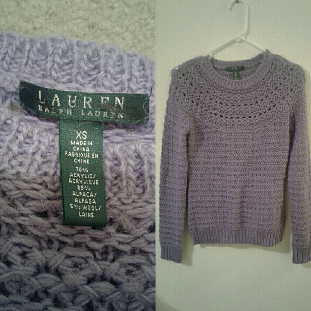 Knitted purple sweater