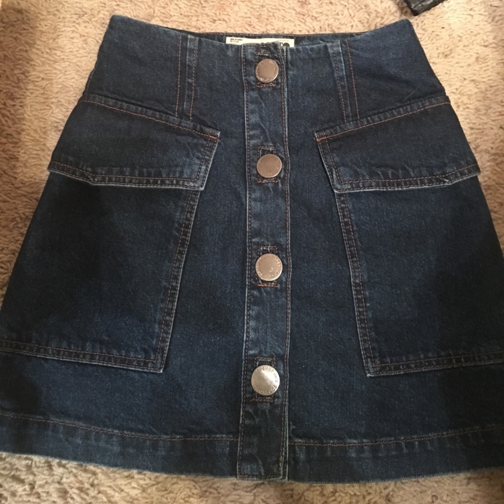 Topshop denim skirt
