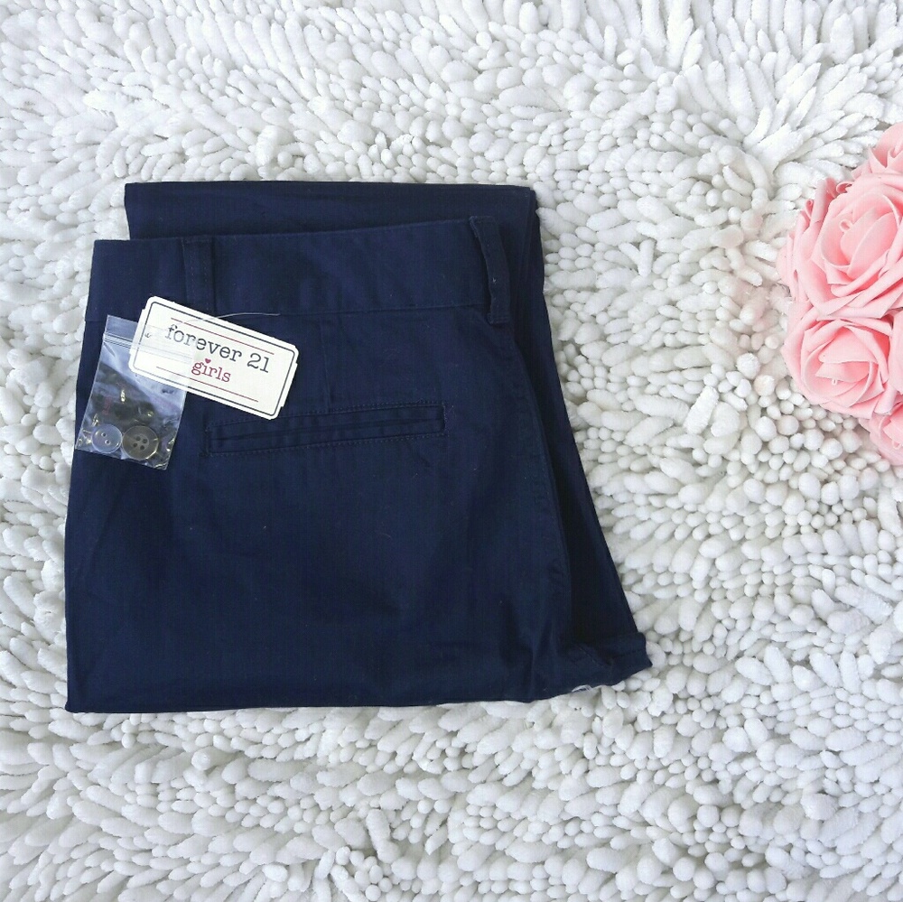 F21 Blue School Pants