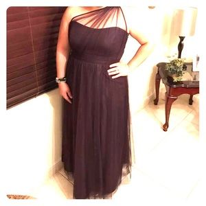 Plum purple bridesmaid dress