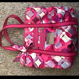 Coach purse with matching silk scarf