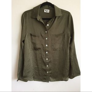 Show Me Your Mumu Murphy Top Silky Olive SMALL