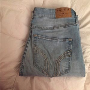 Hollister Super Skinny High Rise Light Wash Jeans