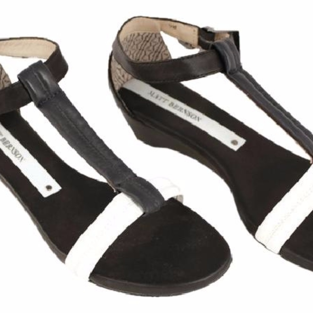 Matt Bernson Coppelia T-strap Black Sandals