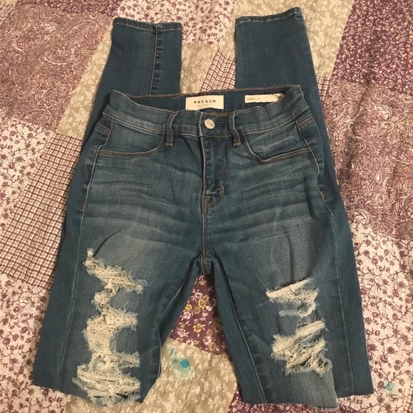 PacSun Denim - Distressed Medium Wash Jeggings