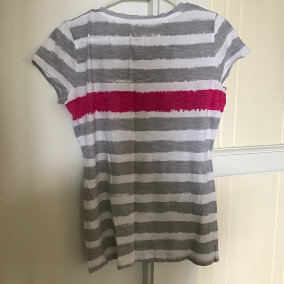 🦄Style & Co. Sport Medium Striped V- Neck - Picture 3 of 3