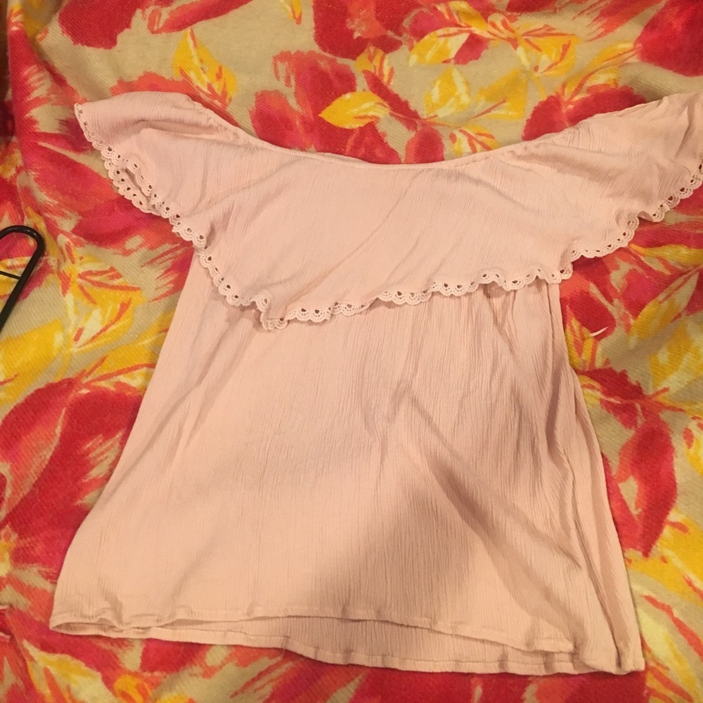 Pink off the shoulder blouse! Never worn!