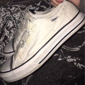 velcro black and white vans