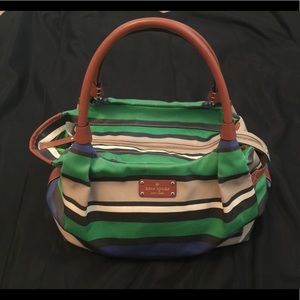 Kate Spade Shoreline Striped Stevie Green/Blue Bag