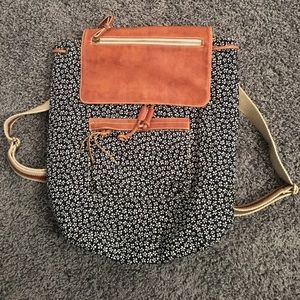 Brandy Melville leather flap backpack