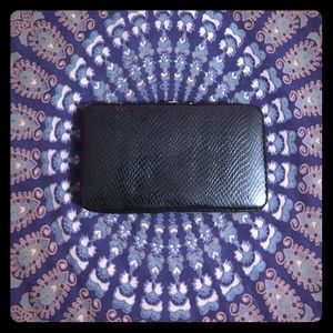 Black Snakeskin Clutch