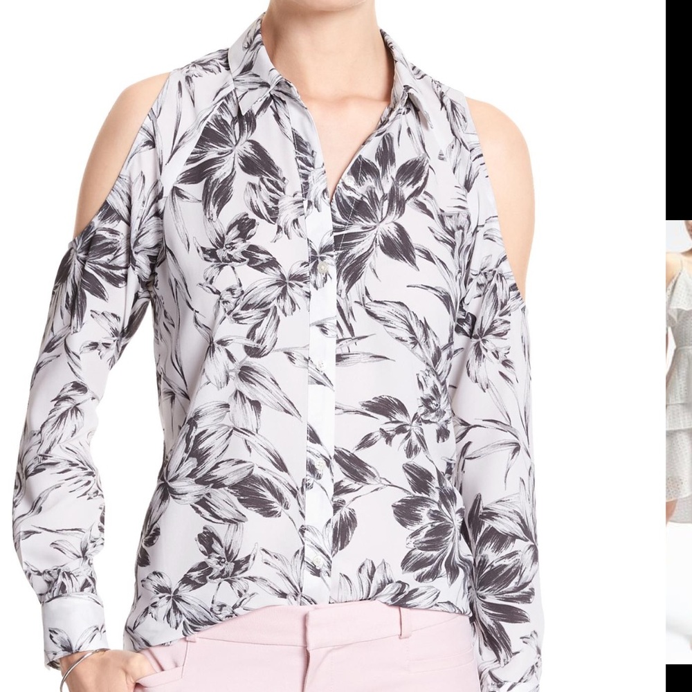 Banana Republic cold shoulder blouse