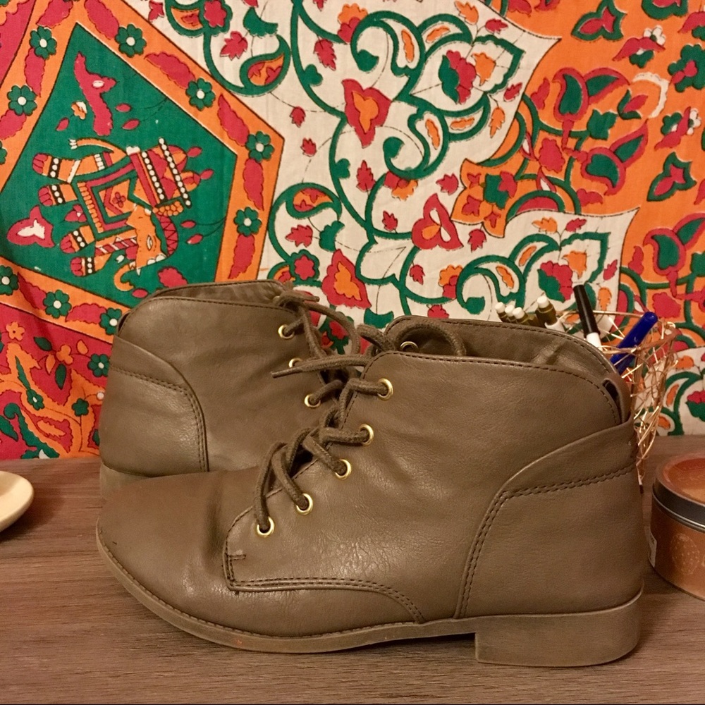 Faux Leather Booties