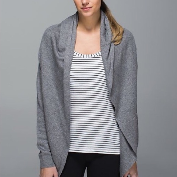 lululemon athletica Sweaters - Lululemon Cabin Yogi Wrap Heathered Grey