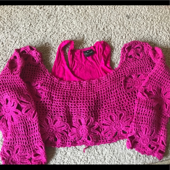 Crochet crop top with slip inside - Picture 1 of 1