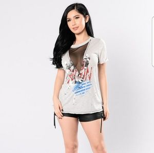 Mesh V American Tee