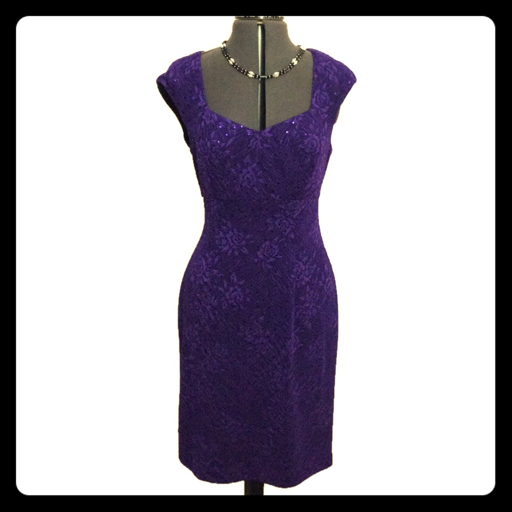 Purple sequined dress