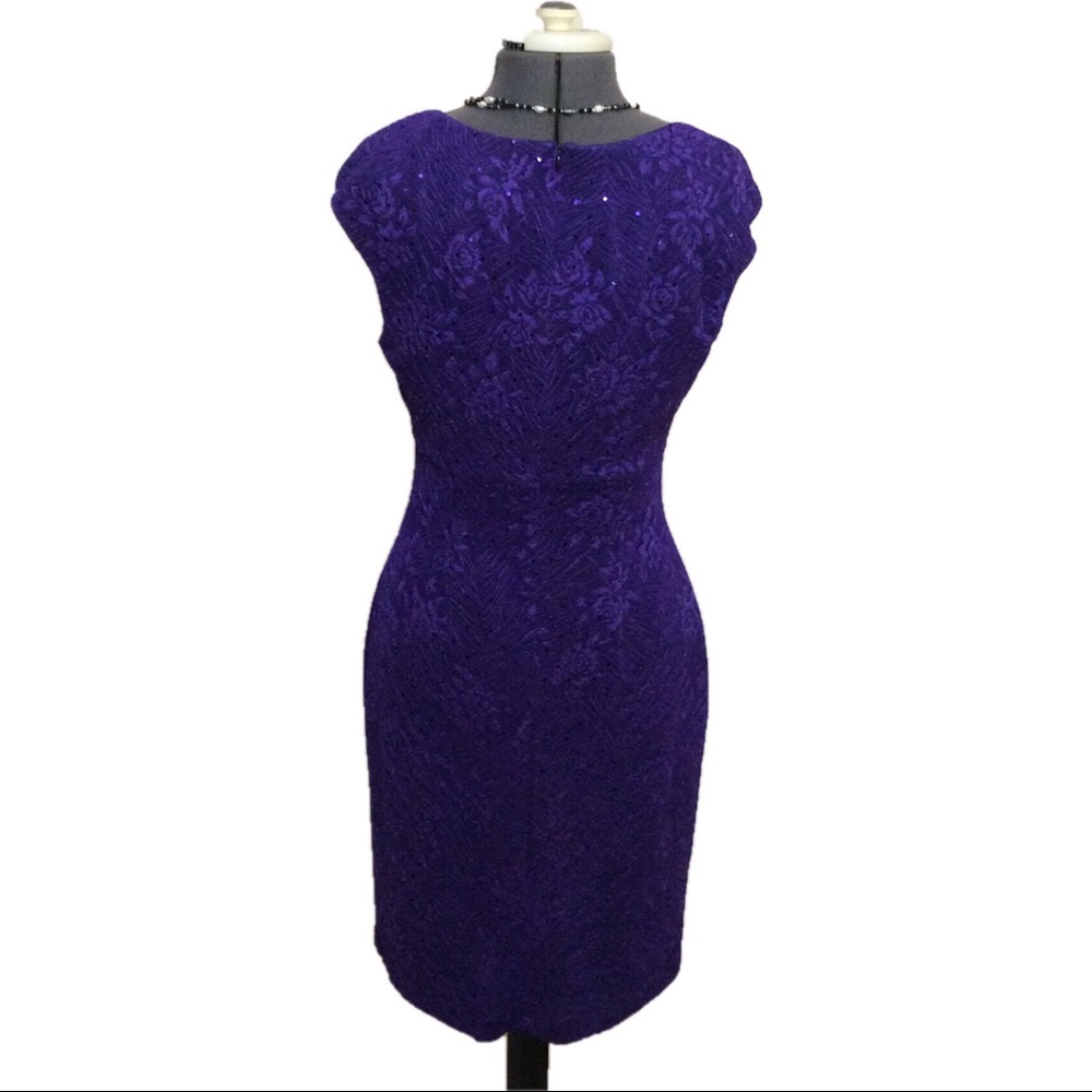 Purple sequined dress - Picture 2 of 5