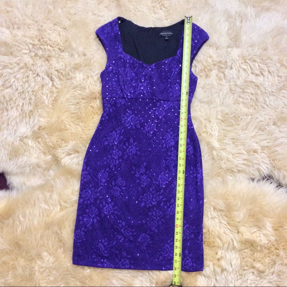 Purple sequined dress - Picture 3 of 5